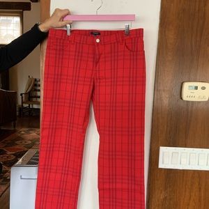 Super cute Burberry plaid jeans